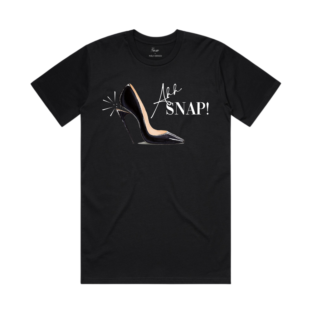 BASIC T-SHIRT - AHH SNAP! PUMP - BLACK