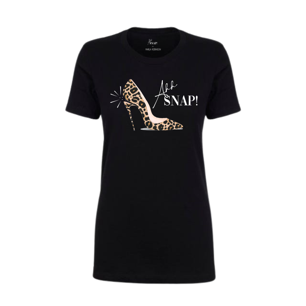 FITTED T-SHIRT - AHH SNAP! PUMP - BLACK