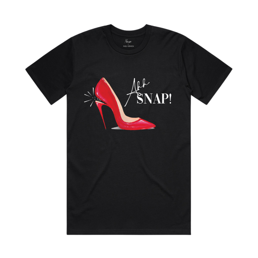 BASIC T-SHIRT - AHH SNAP! PUMP - BLACK