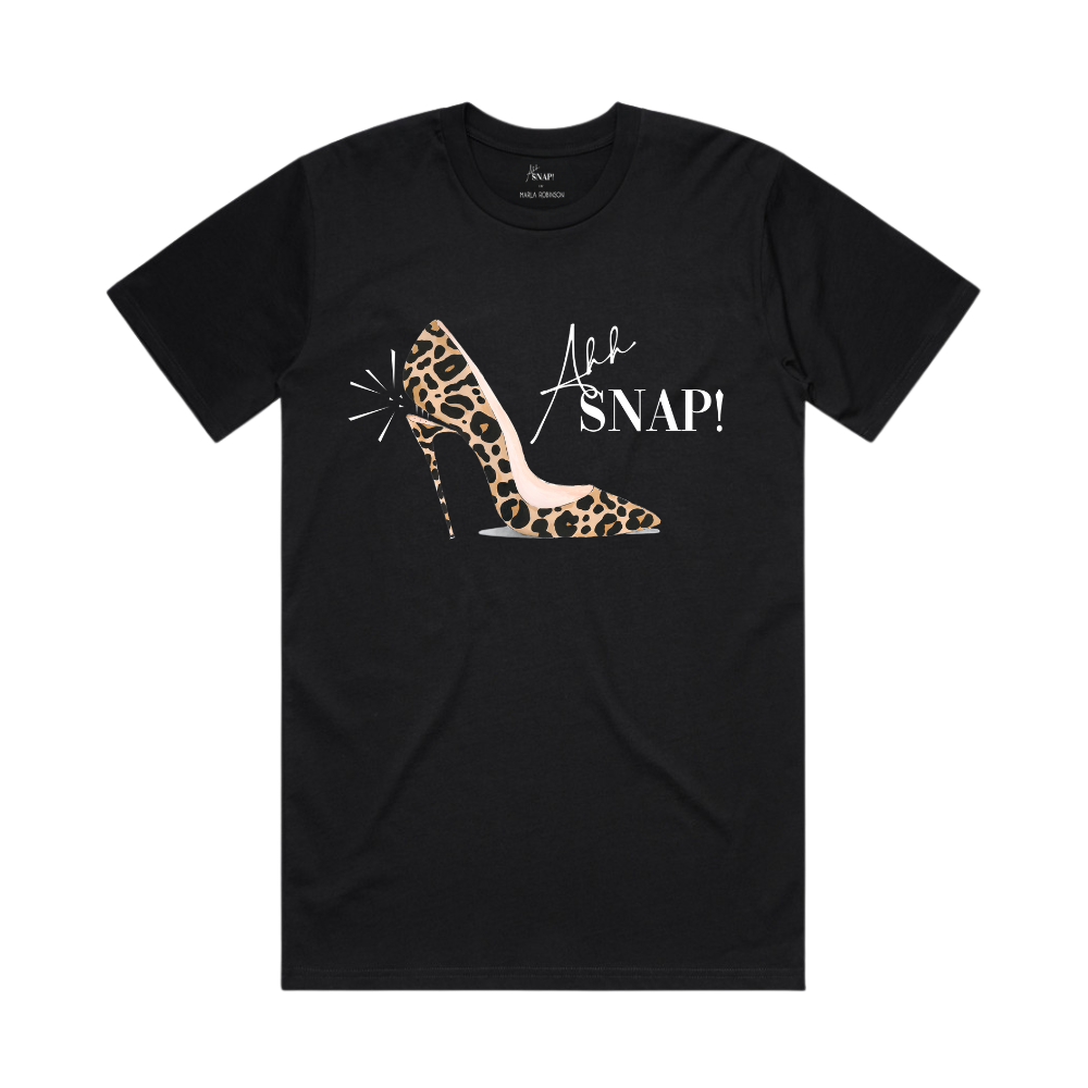 BASIC T-SHIRT - AHH SNAP! PUMP - BLACK