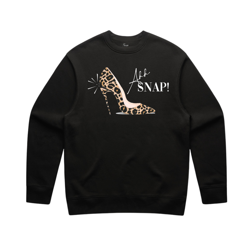 SWEATSHIRT - AHH SNAP! PUMP - BLACK