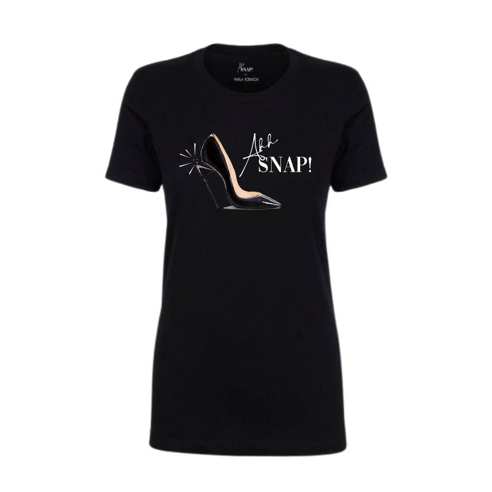 FITTED T-SHIRT - AHH SNAP! PUMP - BLACK