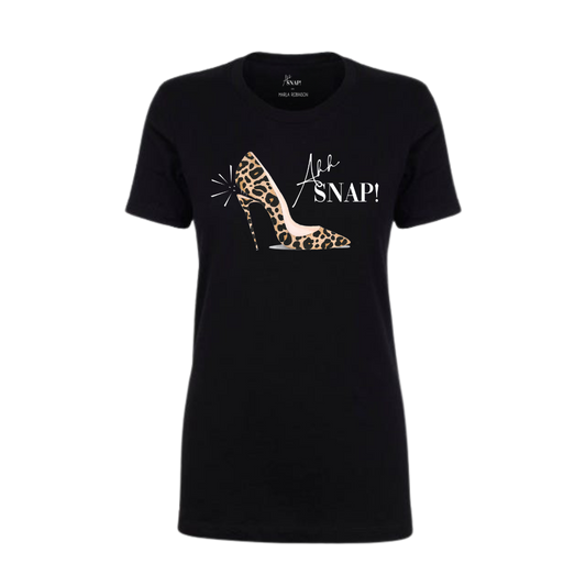FITTED T-SHIRT - AHH SNAP! PUMP - BLACK