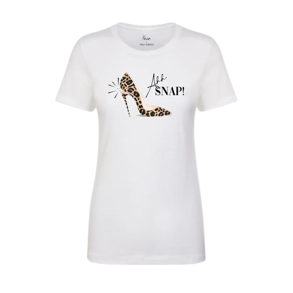 FITTED T-SHIRT - AHH SNAP! PUMP - WHITE
