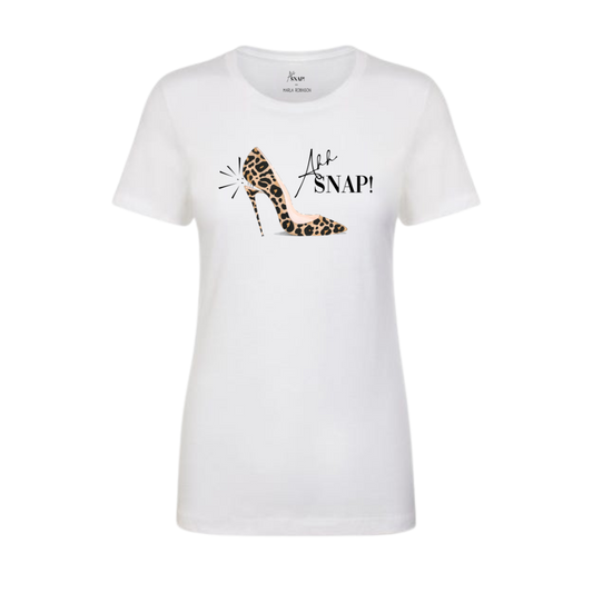 FITTED T-SHIRT - AHH SNAP! PUMP - WHITE