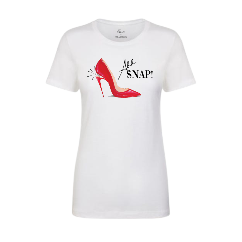 FITTED T-SHIRT - AHH SNAP! PUMP - WHITE