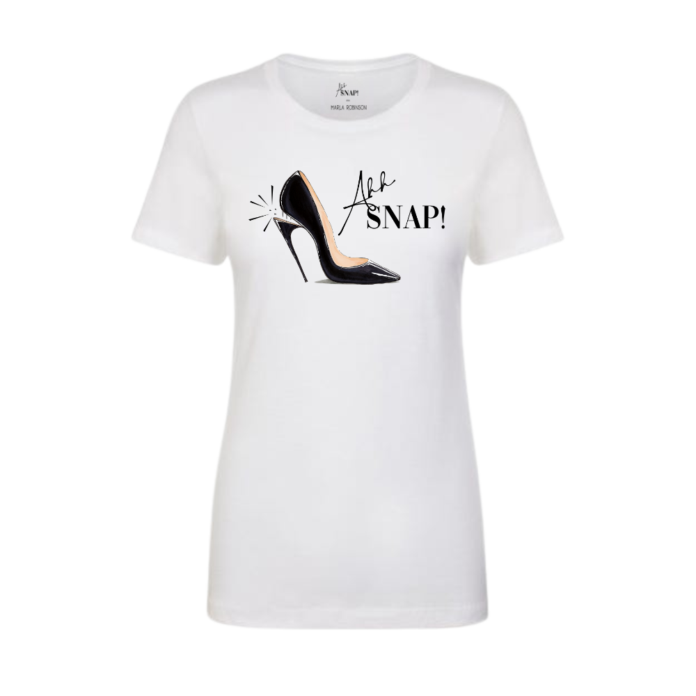 FITTED T-SHIRT - AHH SNAP! PUMP - WHITE