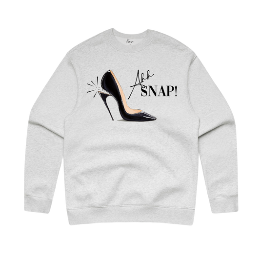SWEATSHIRT - AHH SNAP! PUMP - Light Heather Gray