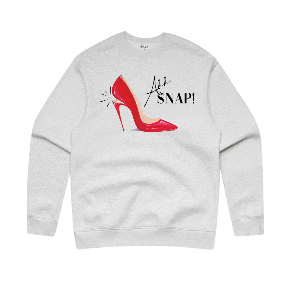 SWEATSHIRT - AHH SNAP! PUMP - Light Heather Gray