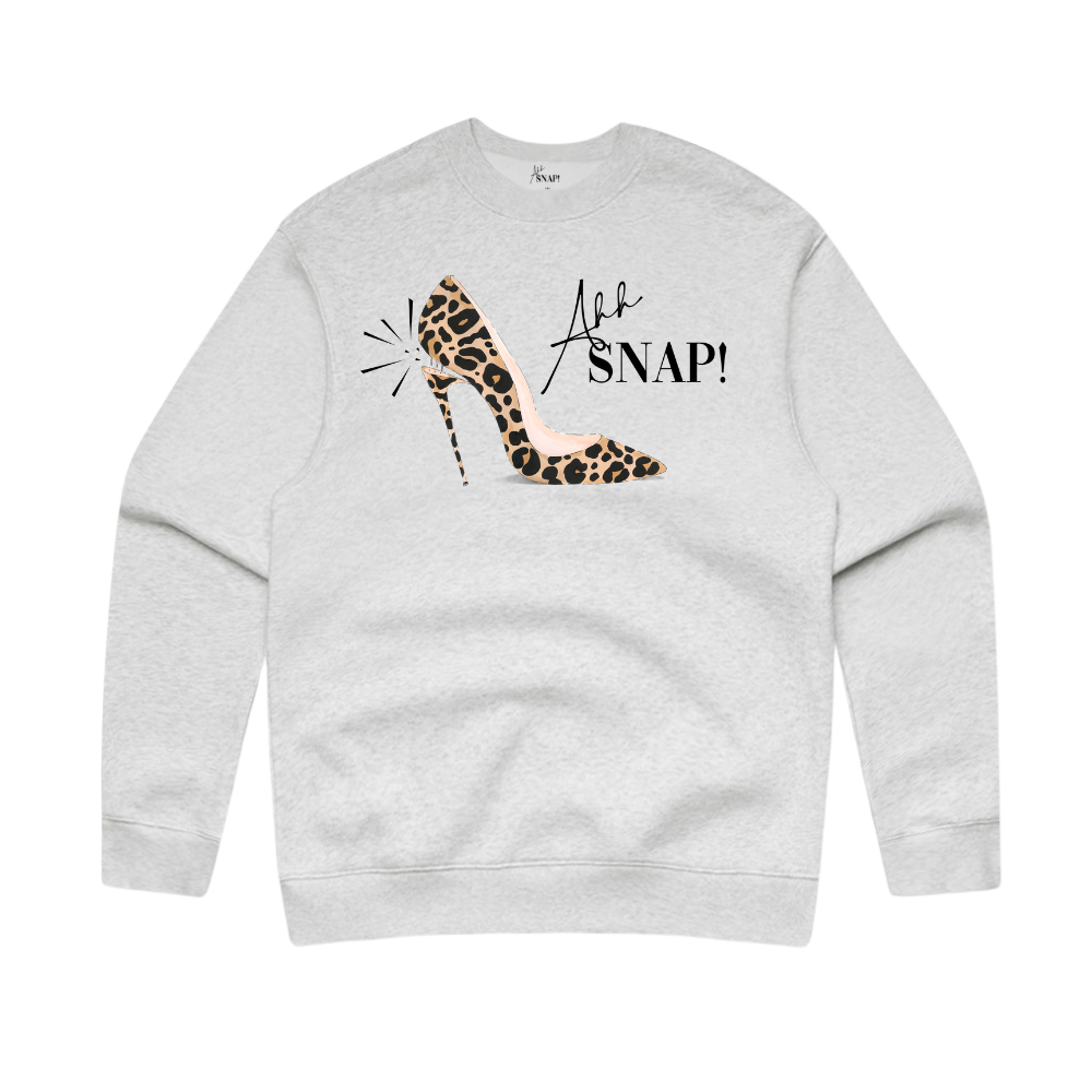 SWEATSHIRT - AHH SNAP! PUMP - Light Heather Gray