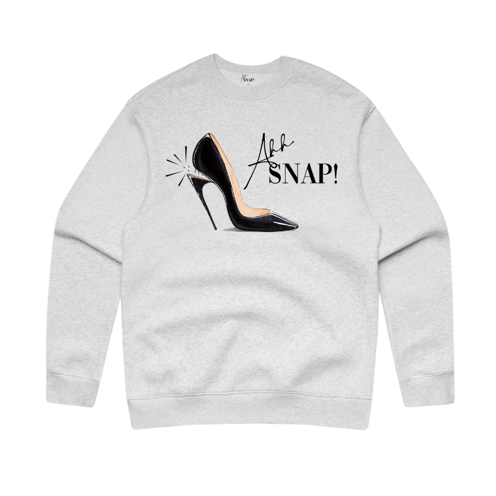 SWEATSHIRT - AHH SNAP! PUMP - Light Heather Gray